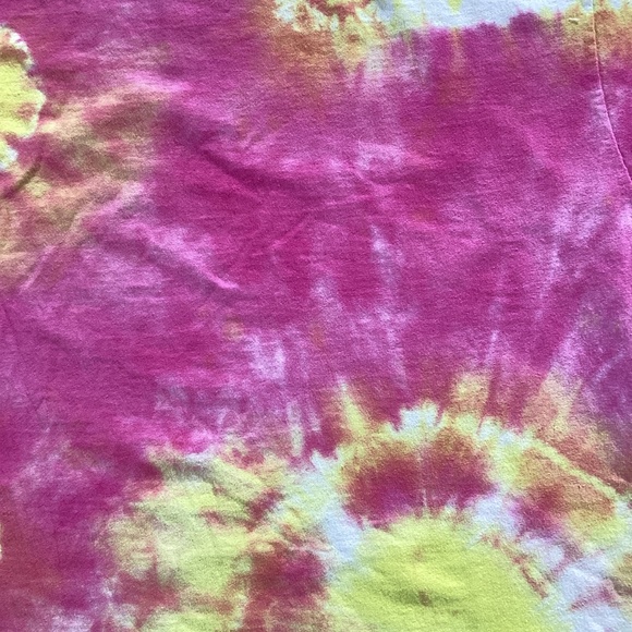 Handy dyed, pink Tie dye T-shirt, 100% cotton, L - Picture 1 of 3